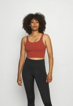 Nike Performance THE YOGA LUXE CROP TANK - Top - Redstone/dark Pony
