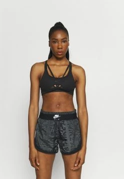 Nike Performance INDY BRA - Light Support Sports Bra - Black/dark Smoke Grey