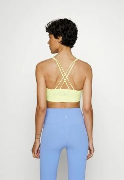 Nike Performance LUXE BRA - Medium Support Sports Bra - Light Citron/grey Fog -Nike Performance store ed2e93f7a61f4924a267091c57329a9e