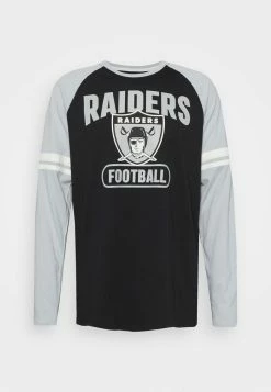 Nike Performance NFL LAS VEGAS RAIDERS DRI-FIT RAGLAN - Long Sleeved Top - Black/field Silver/sail