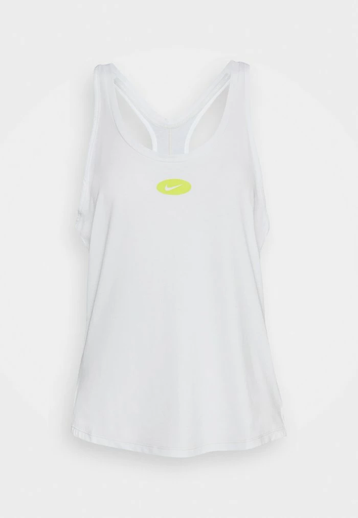 Nike Performance ONE LUXE TANK - Top - White/sanddrift/atomic Green 5 Nike Performance ONE LUXE TANK - Top - White/sanddrift/atomic Green - Image 5