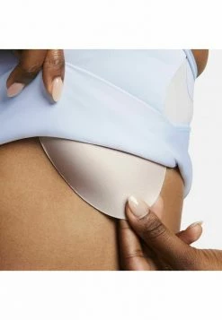 Nike Performance INDY BRA - Medium Support Sports Bra - Royal Tint Football Grey White -Nike Performance store ee1534eb72bb4ff1b993900a9749d402