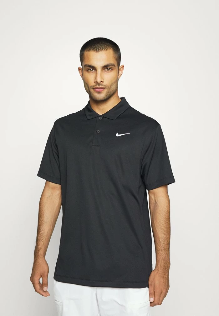 Nike Performance SOLID - Polo Shirt - Black/white 1 Nike Performance SOLID - Polo Shirt - Black/white