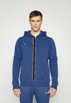 Nike Performance FC TRIBUNA HOODIE - Zip-up Sweatshirt - Mystic Navy/habanero Red/white