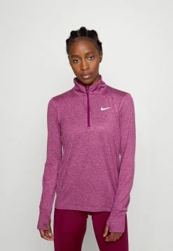 Nike Performance ELEMENT - Long Sleeved Top - Sangria Light Bordeaux Heather