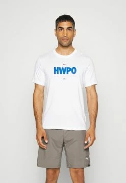 Nike Performance NIKE HWPO TEE - Sports T-shirt - White/university Red