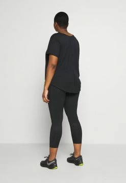 Nike Performance EPIC PLUS - Leggings - Black/silver -Nike Performance store f17ed26989414e8185d4c8a86062aec3