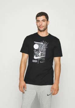 Nike Performance TEE WILD CLASH - Sports T-shirt - Black/iron Grey