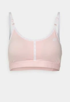 Nike Performance AIR INDY LOGO BRA - Light Support Sports Bra - Atmosphere/white -Nike Performance store f201944475c743138af4b8372f1ac684