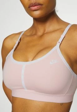 Nike Performance AIR INDY LOGO BRA - Light Support Sports Bra - Atmosphere/white -Nike Performance store f37ffc0ff8f1453685abd0bcb9c5146b