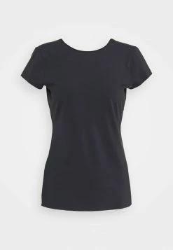 Nike Performance THE YOGA LUXE - Basic T-shirt - Black/dark Smoke Grey -Nike Performance store f4484e72566f430c9d350ff296ad7f15