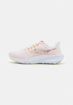 Nike Performance W AIR ZOOM PEGASUS 39 PRM - Neutral Running Shoes - Light Soft Pink/barely Green/universal Gold/pinksicle/light Thistle/ghost Green