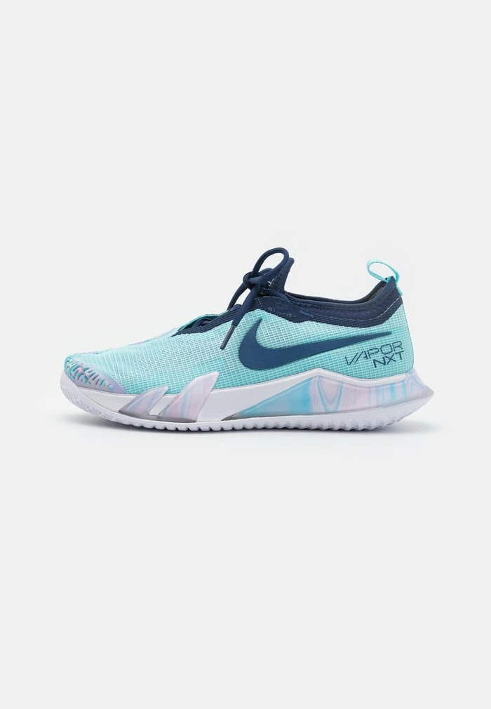 Nike Performance COURT REACT VAPOR NXT - Multicourt Tennis Shoes - Glacier Ice/midnight Navy/white 1 Nike Performance COURT REACT VAPOR NXT - Multicourt Tennis Shoes - Glacier Ice/midnight Navy/white