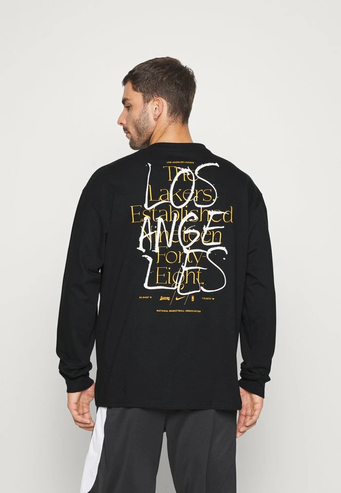 Nike Performance NBA LOS ANGELES LAKERS MAX 90 LONG SLEEVE - Long Sleeved Top - Black 1 Nike Performance NBA LOS ANGELES LAKERS MAX 90 LONG SLEEVE - Long Sleeved Top - Black