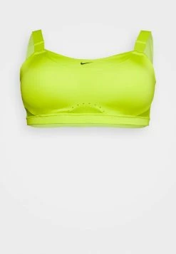 Nike Performance ALPHA - High Support Sports Bra - Atomic Green/barely Volt/black