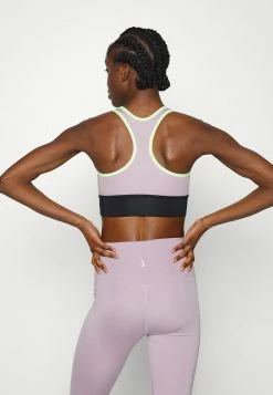 Nike Performance BRA - Medium Support Sports Bra - Plum Fog/black/lime Glow -Nike Performance store f6d2b13104e44b04924afe0d689a9256