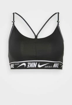 Nike Performance INDY LOGO BRA - Light Support Sports Bra - Black/white -Nike Performance store f761d48968ba428d90d2ec1bf6e13676
