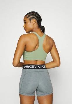 Nike Performance ALATE CURVE BRA - Medium Support Sports Bra - Oil Green Iron Grey -Nike Performance store f7ed10ce7b1746cfab012fc246257857