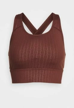 Nike Performance BRA - Medium Support Sports Bra - Bronze Eclipse/black