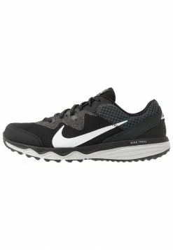 Nike Performance JUNIPER TRAIL - Trail Running Shoes - Black/white/dark Smoke Grey/grey Fog