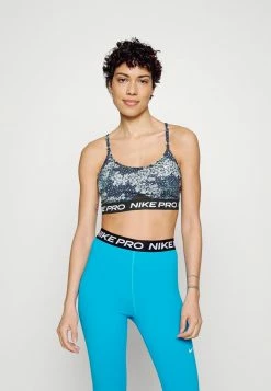 Nike Performance INDY BRA - Light Support Sports Bra - Aviator Grey/black/white
