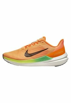 Nike Performance WMNS AIR WINFLO 9 - Neutral Running Shoes - Peach Cream/off Noir-total Orange-barely Green-ghost Green-green Shock