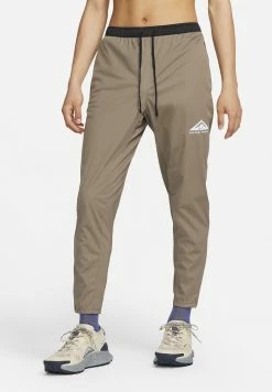 Nike Performance TRAIL - Trousers - Olive Grey/lt Iron Ore/celestine Blue