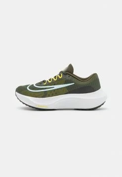 Nike Performance ZOOM FLY 5 - Neutral Running Shoes - Cargo Khaki/glacier Blue/yellow Strike/white/sequoia/pilgrim