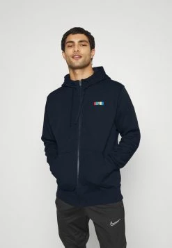 Nike Performance FC BARCELONA CLUB HOODIE - Zip-up Sweatshirt - Obsidian/club Gold