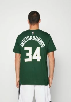 Nike Performance NBA GIANNIS ANTETOKOUNMPO MILWAUKEE BUCKS NAME AND NUMBER TEE - Print T-shirt - Fir/antetokounmpo -Nike Performance store ff7261c7fbfc4c3a9876435651eed793